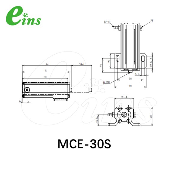 微型气缸-MCE30ST(推出)